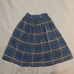 Blue Plaid Women's Skirt - Size M